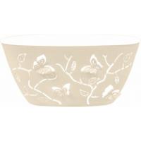 LF101510048 Цветочный горшок, кашпо Butterflies 4 л 300х150 мм, овальный, песочно-белый, PLASTIC REPUBLIC