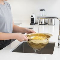 30338-КС-38 Дуршлаг на ножках, 23см, нержавеющая сталь, цвет золото МВ
