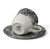 10-0404 Чайная пара: чашка 240мл с блюдцем 15.8см, Claytan, декор ROME GREY 10-0404 Чайная пара: чашка 240мл с блюдцем 15.8см, Claytan, декор ROME GREY