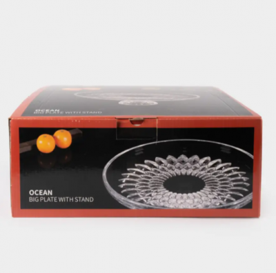 ANLAF-5114 Блюдо на ножке 31*12 см, стекло Р, Ocean