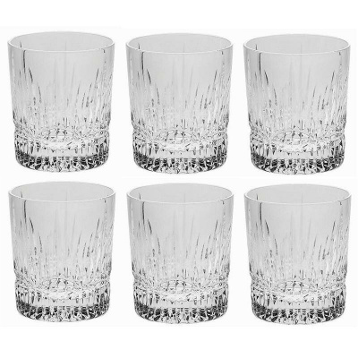990/24520/24355/300-6  Стаканы хрустальные низкие для виски 300мл 6 штук Crystal BOHEMIA, серия VIBES