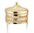 QA-4/4907 Сахарница круглая с крышкой Queen Anne 11см, сталь, золотистая