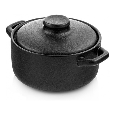 37000645 Форма для выпечки и запекания 400мл с крышкой, WALMER, серия IRON-BLACK 