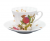 32196 Чайная пара: чашка 230мл с блюдцем, Лучистая, декор Гранаты, Императорский фарфоровый завод 32196 Чайная пара: чашка 230мл с блюдцем, Лучистая, декор Гранаты, Императорский фарфоровый завод