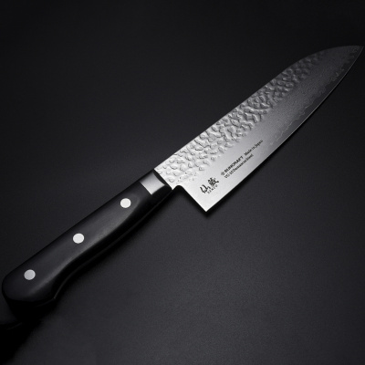 FT-01/B Поварской кухонный нож Сантоку 17см SUNCRAFT Япония, серия SENZO UNIVERSAL 