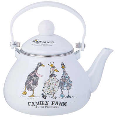 934-625 Чайник эмалированный 1,3л, Agness, серия "FAMILY FARM"