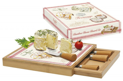 EL-0891/FRMA Набор для сыра :доска,выдвижной ящик, 4  ножа, Easy Life, серия FROMAGE