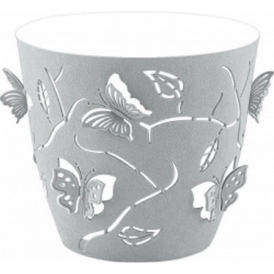 LF101210025 Цветочный горшок, кашпо Butterflies 1,4 л D145мм жемчужно-серый PLASTIC REPUBLIC
